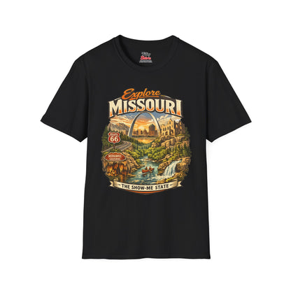 Explore Missouri Unisex Softstyle T Shirt State Pride Graphic Tee Collections FS03