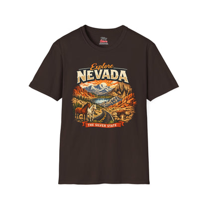 Explore Nevada Unisex Softstyle T Shirt State Pride Graphic Tee Collections FS03