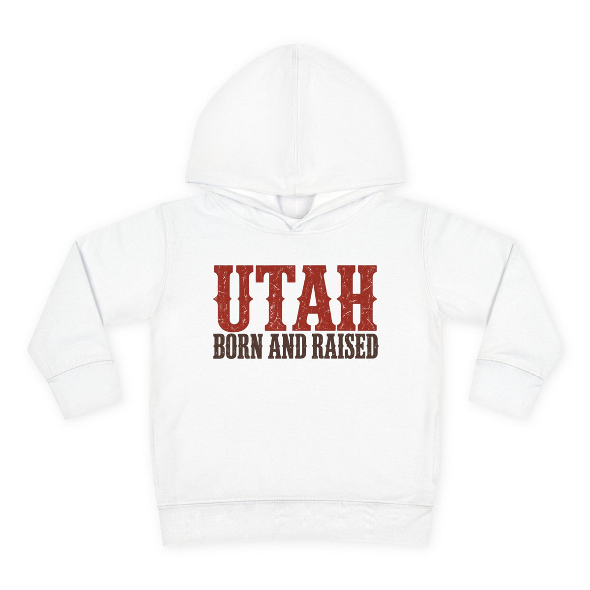 Utah Born and Raised Western Heritage Unisex Toddler Pullover Fleece Hoodie