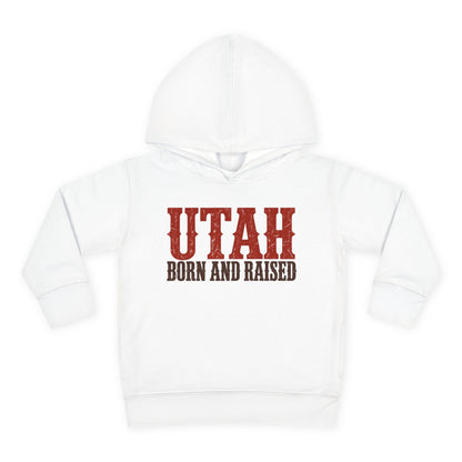 Utah Born and Raised Western Heritage Unisex Toddler Pullover Fleece Hoodie