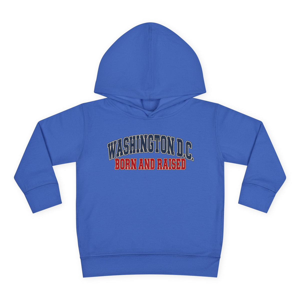 Washington DC Born and Raised Classic Collegiate Unisex Toddler Pullover Fleece Hoodie