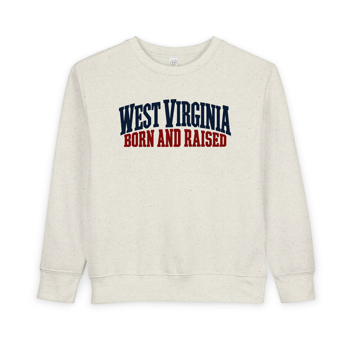 West Virginia Born and Raised Classic Americana Unisex Toddler Sweatshirt