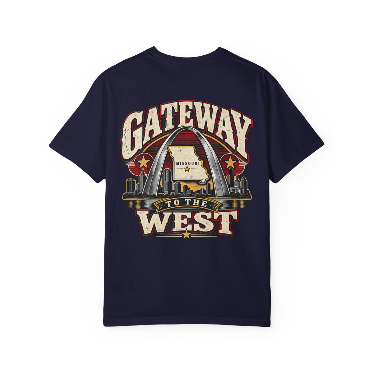 Missouri Gateway to the West Unisex Comfort Color 1717 Streetwear Graphic Tee