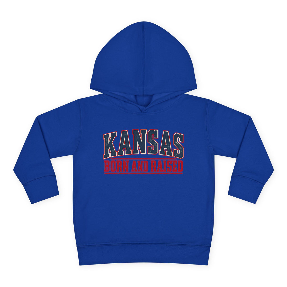 Kansas Born and Raised Small-Town Americana Unisex Toddler Pullover Fleece Hoodie