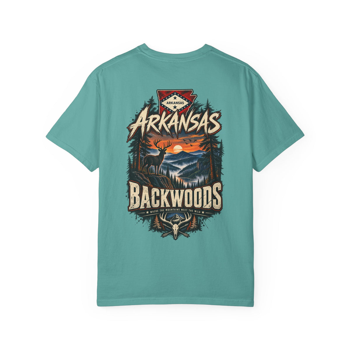 Arkansas Backwoods Unisex Comfort Color 1717 Streetwear Graphic Tee
