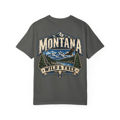 Montana Wild & Free Unisex Comfort Color 1717 Streetwear Graphic Tee