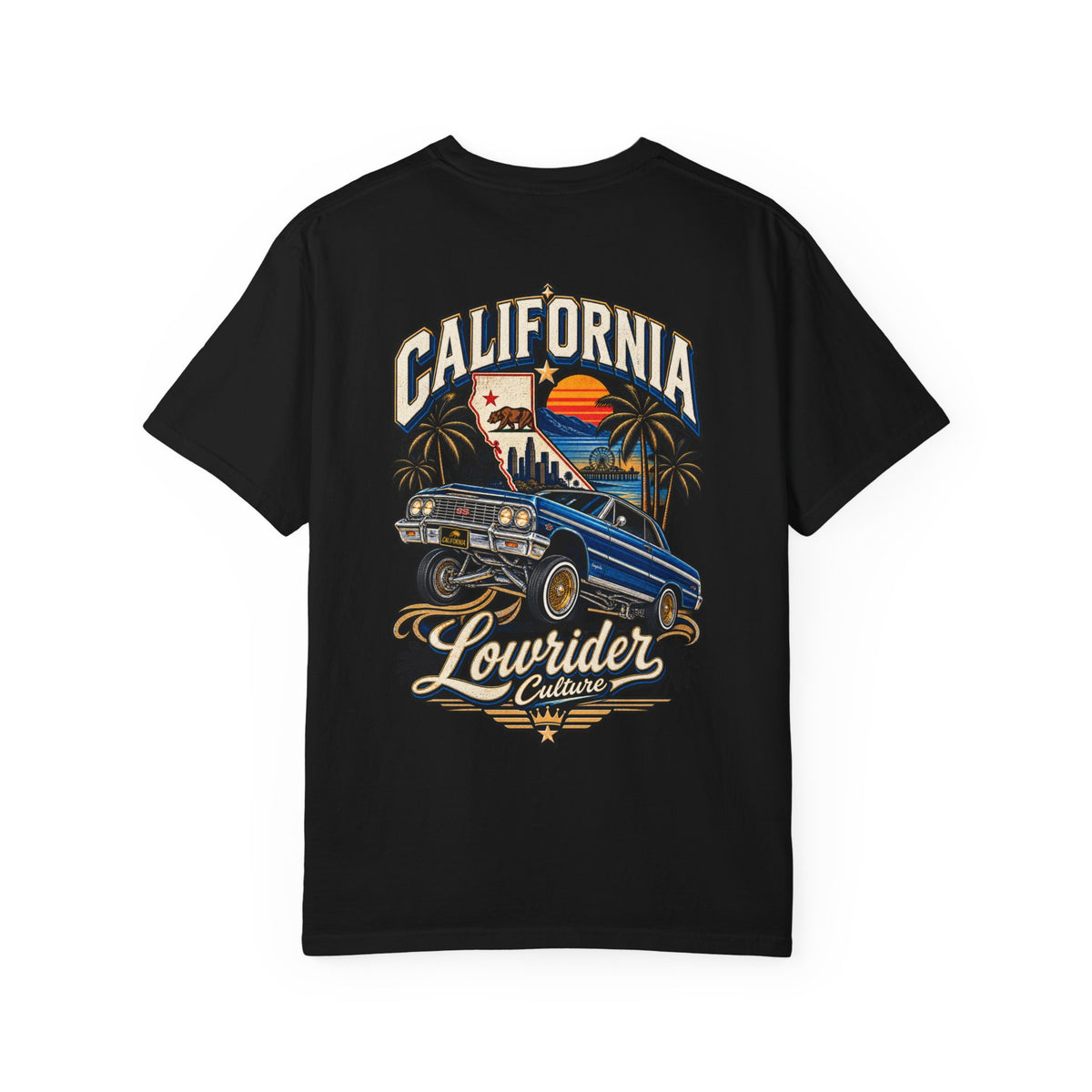 California Lowrider Culture  Unisex Comfort Color 1717 Streetwear Graphic Tee