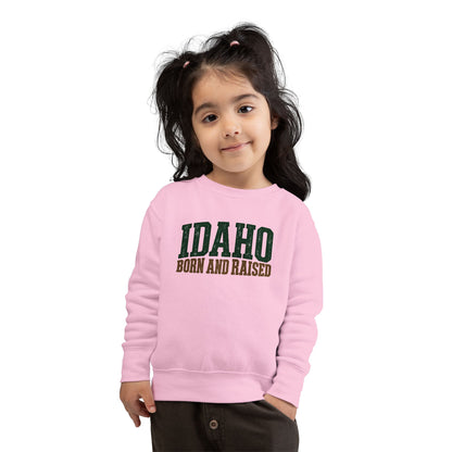 Idaho Born and Raised Pacific Northwest Heritage Unisex Toddler Sweatshirt