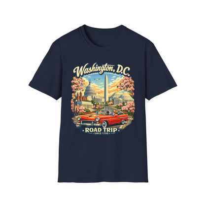 Washington D.C. Road Trip Unisex Softstyle T Shirt State Pride Graphic Tee Collections FS03