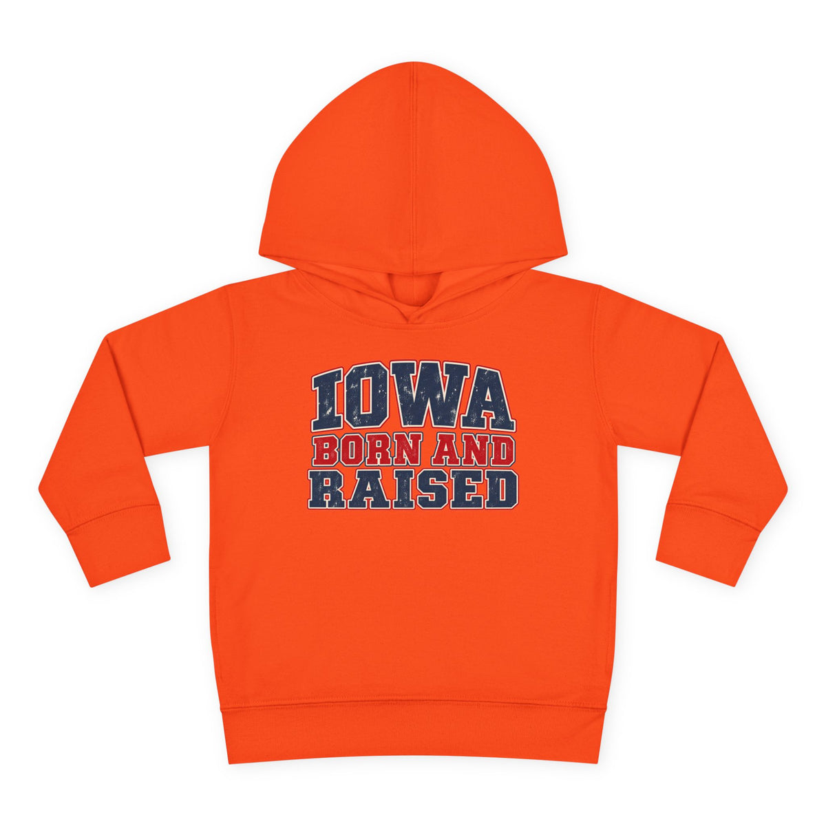 Iowa Born and Raised intage Farmhouse Americana Unisex Toddler Pullover Fleece Hoodie