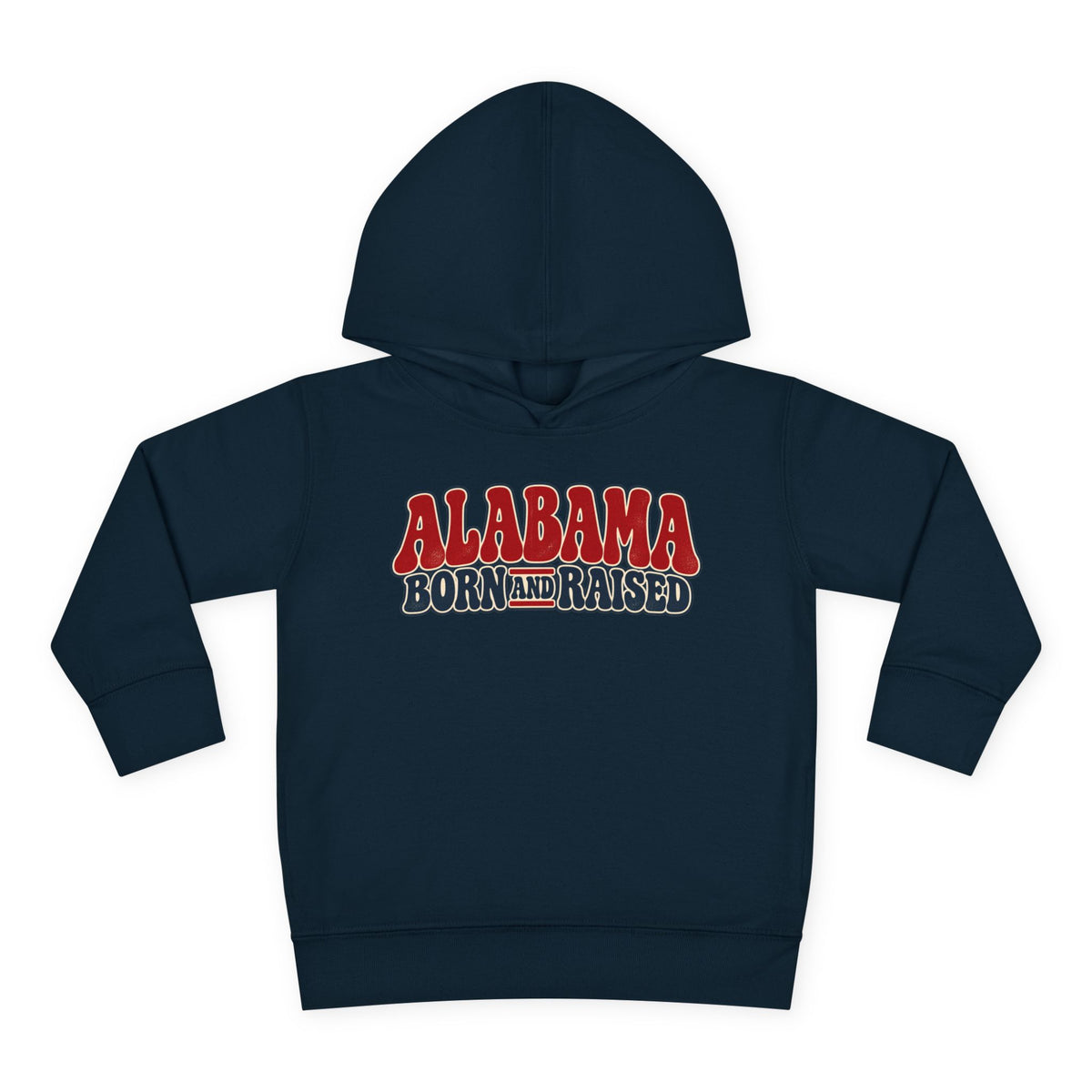 Alabama Born and Raised Retro 1970s Americana Unisex Toddler Pullover Fleece Hoodie