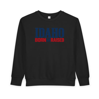 Idaho Born and Raised Premium Heritage Unisex Toddler Sweatshirt