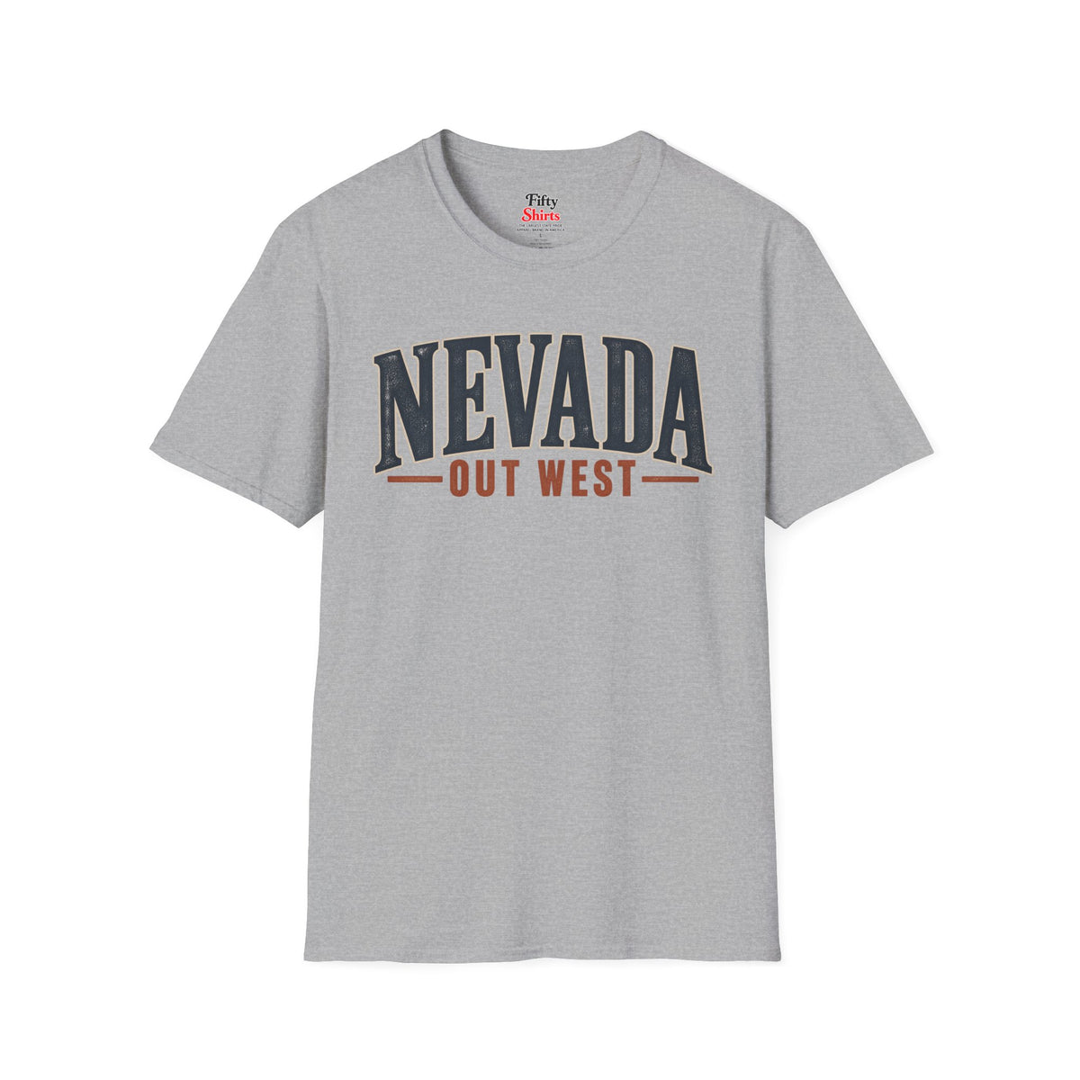 Nevada Out West Unisex Softstyle T Shirt State Name Graphic Tee