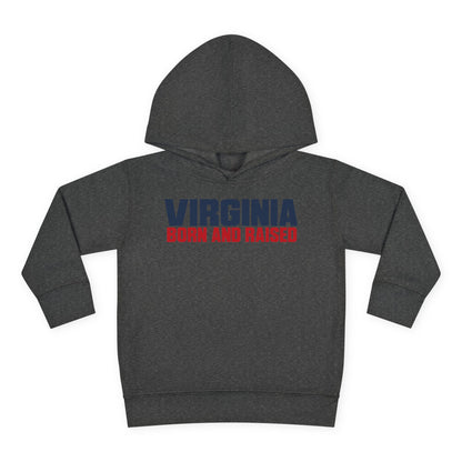 Virginia Born and Raised Minimal Modern Unisex Toddler Pullover Fleece Hoodie