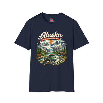 Alaska Wilderness Road Trip Unisex Softstyle T Shirt State Pride Graphic Tee Collections FS03