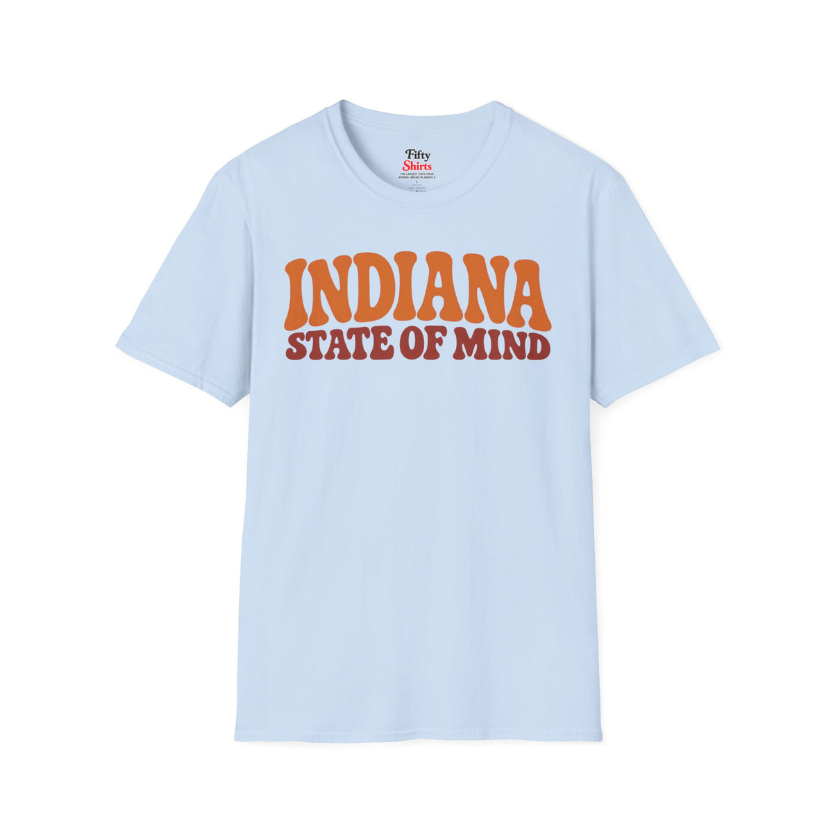 Indiana State of Mind Unisex Softstyle T Shirt State Name Graphic Tee