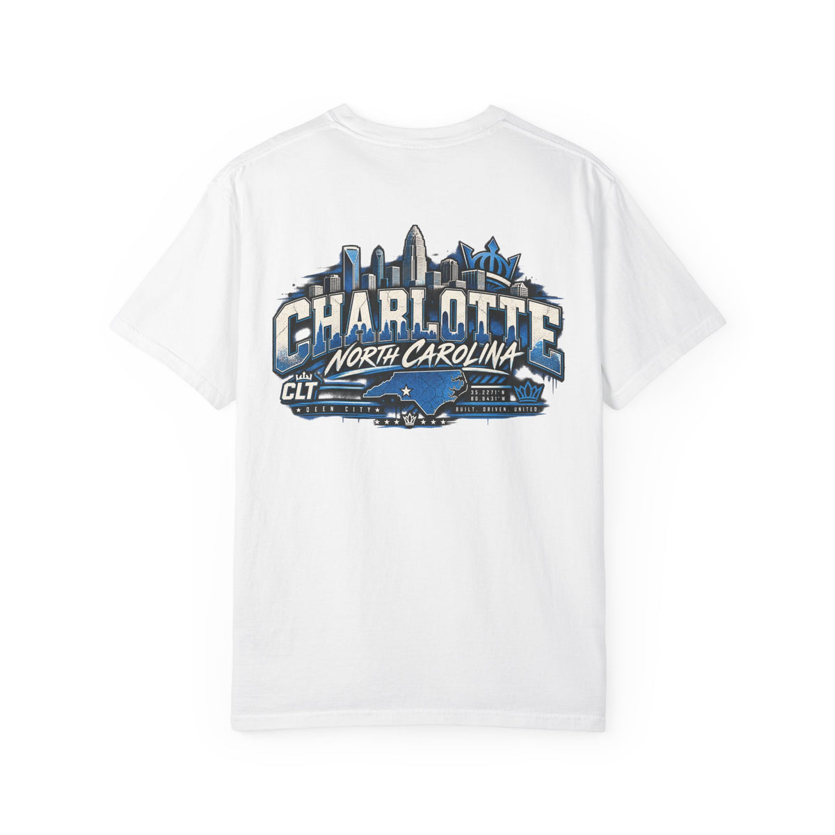 Charlotte North Carolina Unisex Comfort Color 1717 Streetwear Graphic Tee