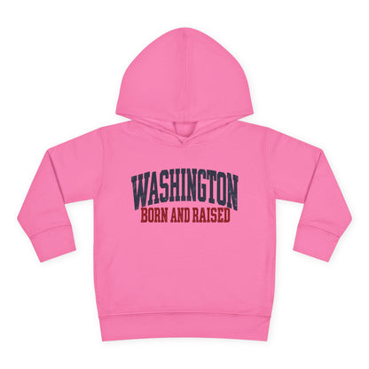 Washington Born and Raised Vintage Americana Unisex Toddler Pullover Fleece Hoodie