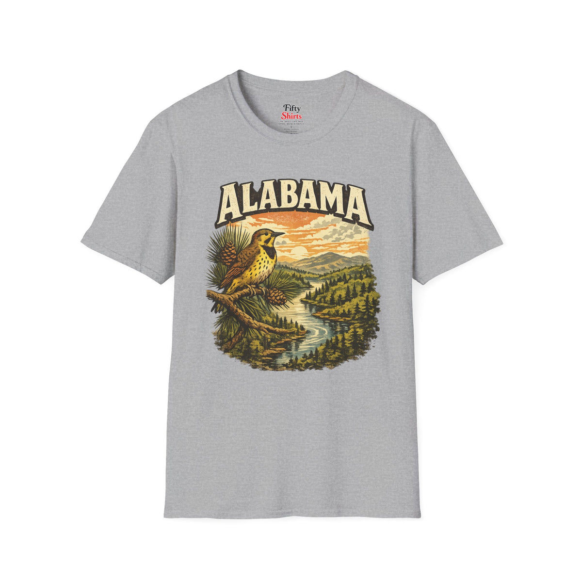 Alabama Wildlife Unisex Softstyle T Shirt State Pride Graphic Tee Collections FS03