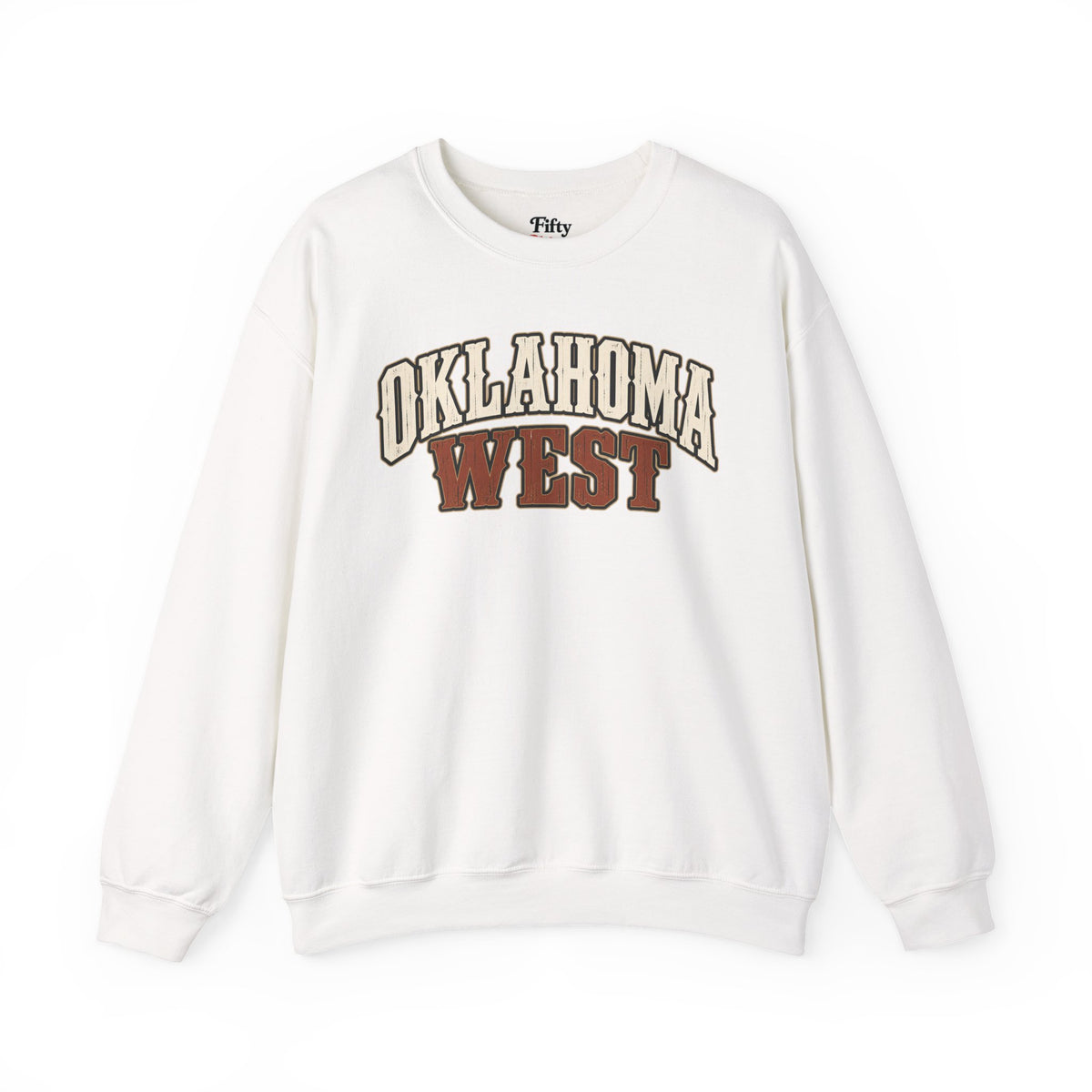 Oklahoma West Unisex Crewneck Sweatshirt State Name Graphic