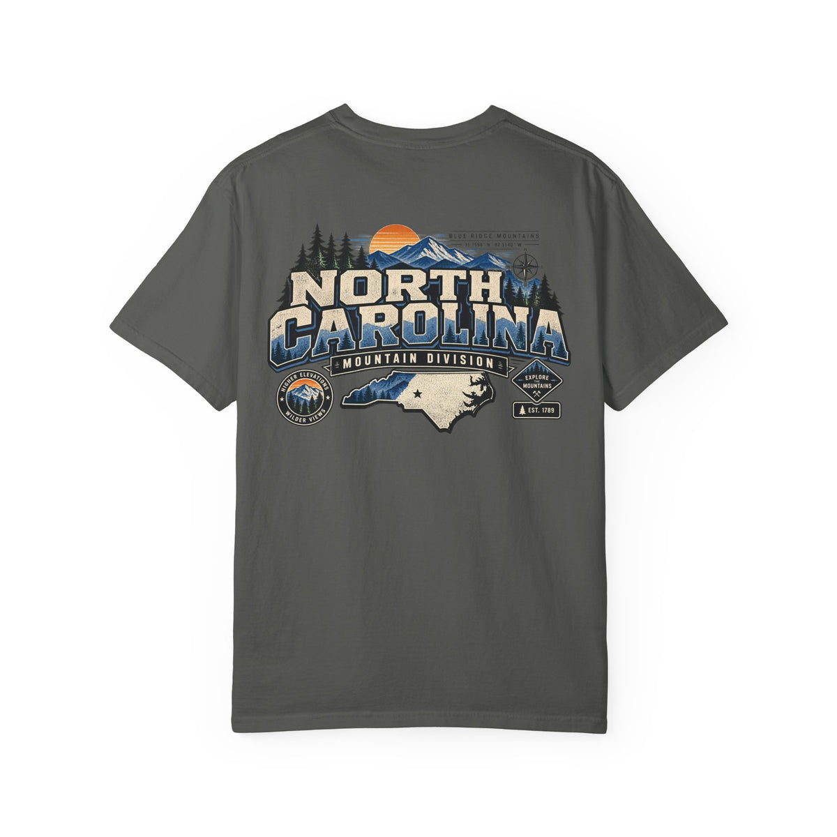 North Carolina Mountain Division Unisex Comfort Color 1717 Streetwear Graphic Tee