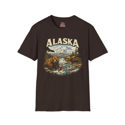 Alaska Wildlife Softstyle T Shirt State Pride Graphic Tee Collections FS03