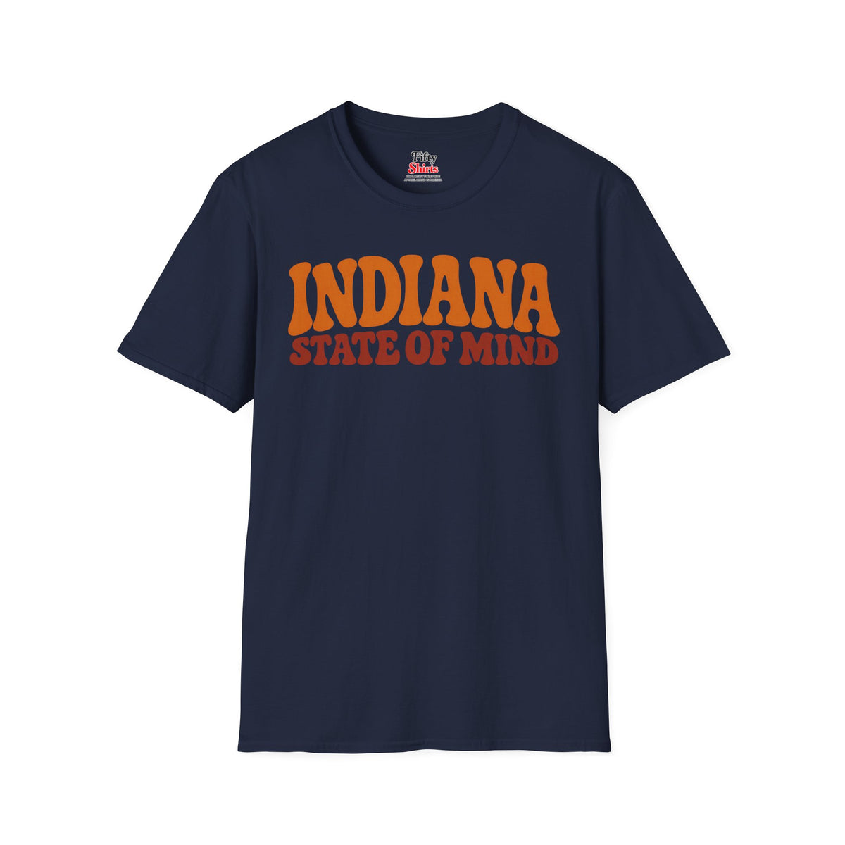 Indiana State of Mind Unisex Softstyle T Shirt State Name Graphic Tee