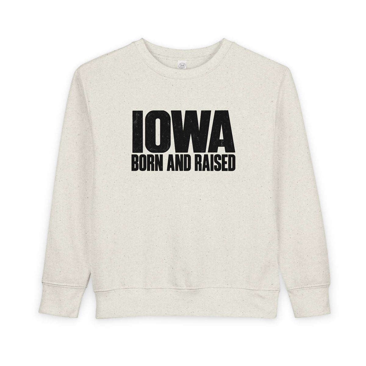 Iowa Born and Raised Modern Midwest Streetwear Unisex Toddler Sweatshirt