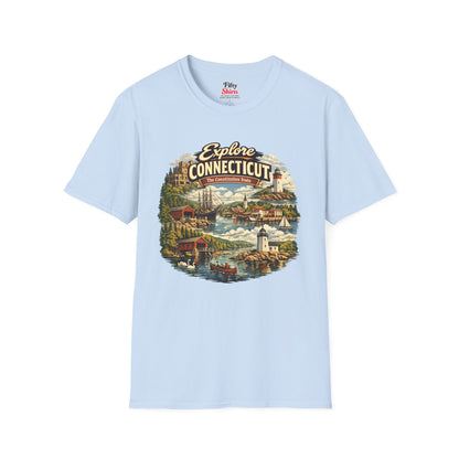 Explore Connecticut Unisex Softstyle T Shirt State Pride Graphic Tee Collections FS03