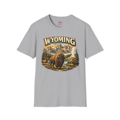 Wyoming Wilderness Unisex Softstyle T Shirt State Pride Graphic Tee Collections FS03