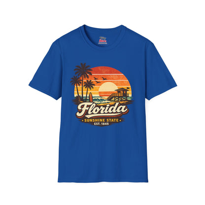 Florida Beach Sunset Unisex Softstyle T Shirt State Pride Graphic Tee Collections FS03