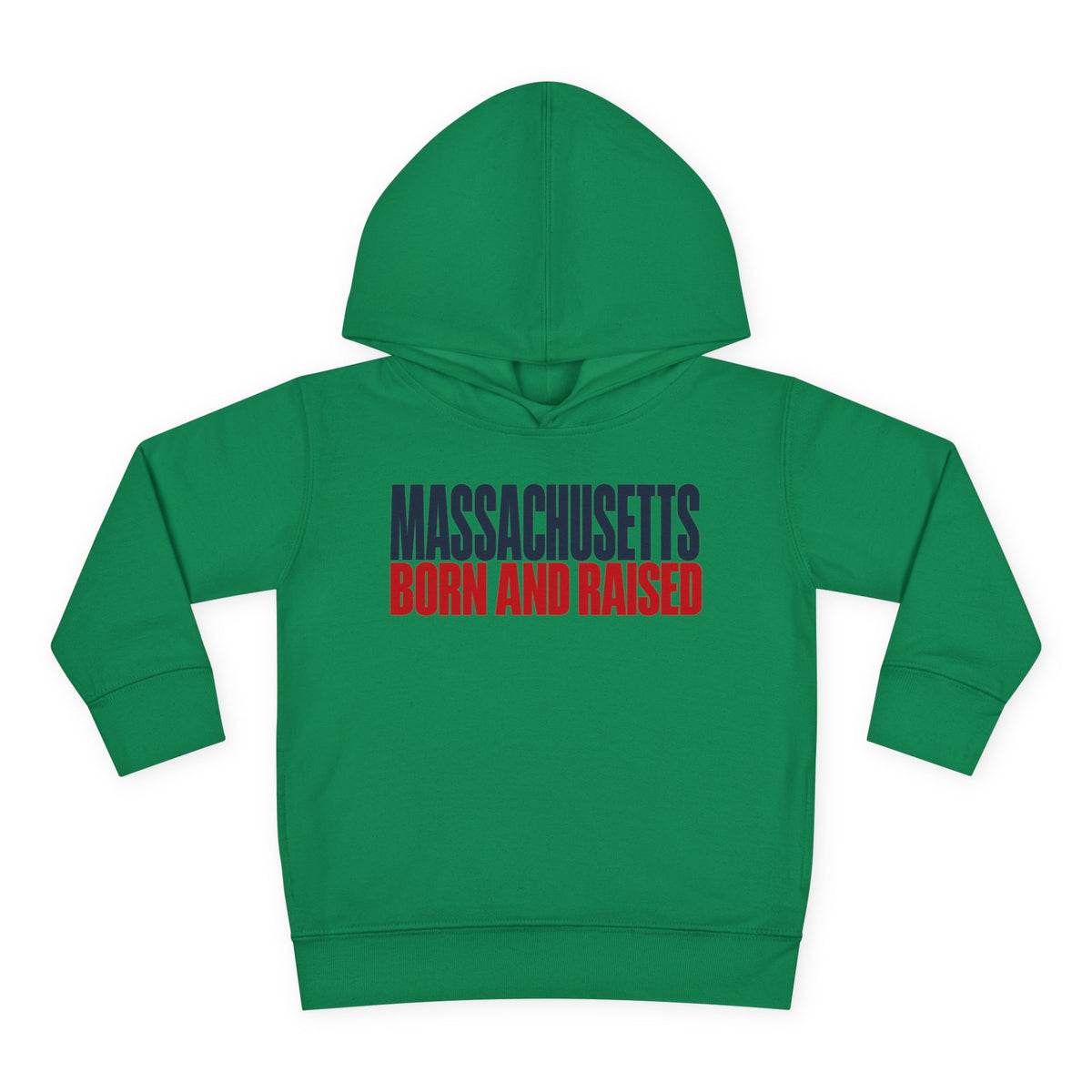 Massachusetts Born and Raised Modern Streetwear Unisex Toddler Pullover Fleece Hoodie