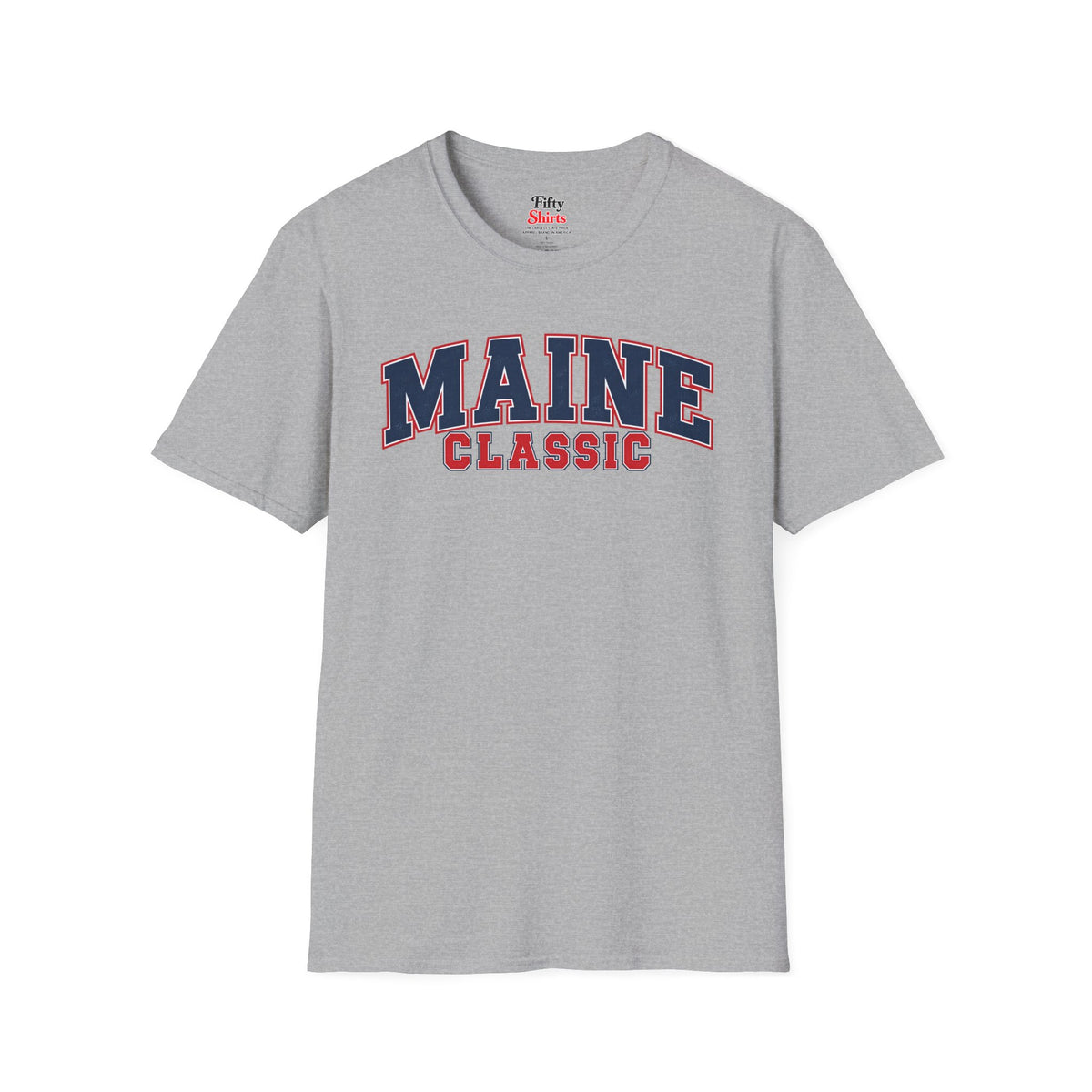 Maine Classic Unisex Softstyle T Shirt State Name Graphic Tee
