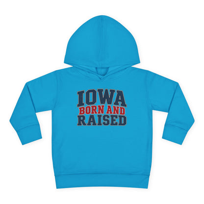 Iowa Born and Raised Classic Heritage Unisex Toddler Pullover Fleece Hoodie
