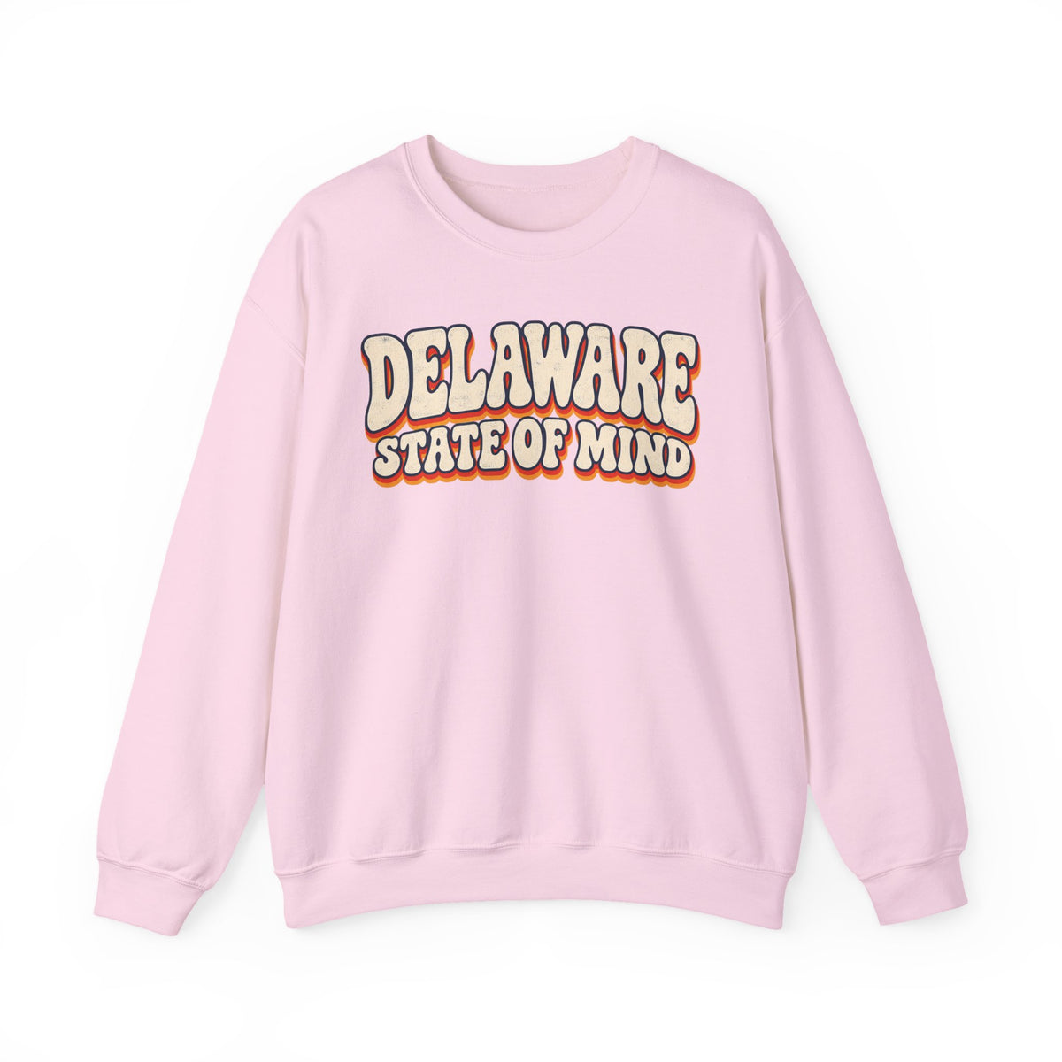 Delaware State of Mind Unisex Crewneck Sweatshirt State Name Graphic