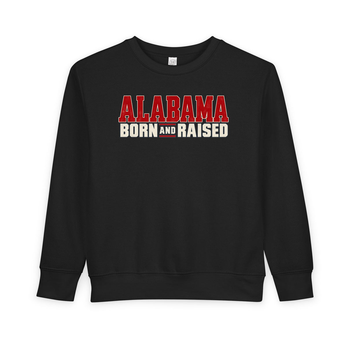 Alabama Born and Raised Premium Southern Streetwear Unisex Toddler Sweatshirt
