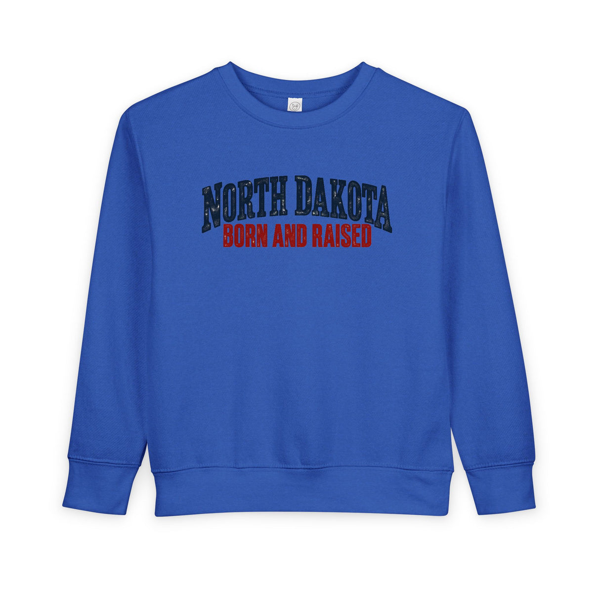 North Dakota Born and Raised Classic Prairie Souvenir Unisex Toddler Sweatshirt