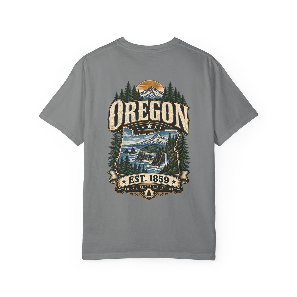 Oregon Established 1859 Unisex Comfort Color 1717 Streetwear Graphic Tee