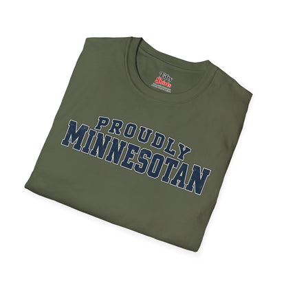 Proudly Minnesotan Unisex Softstyle T Shirt State Name Graphic Tee