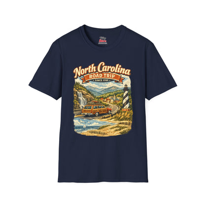 North Carolina Road Trip Unisex Softstyle T Shirt State Pride Graphic Tee Collections FS03
