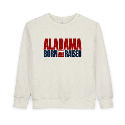 Alabama Born and Raised Minimal Heritage Unisex Toddler Sweatshirt