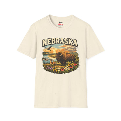 Nebraska Wildlife Unisex Softstyle T Shirt State Pride Graphic Tee Collections FS03