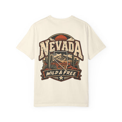 Nevada Wild & Free Unisex Comfort Color 1717 Streetwear Graphic Tee