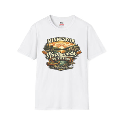 Minnesota Northwoods Outfitters Unisex Softstyle T Shirt State Pride Graphic Tee Collections FS03