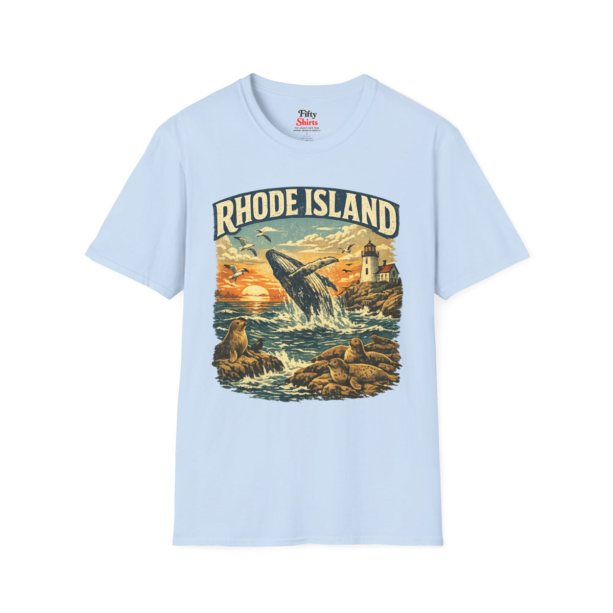 Rhode Island Wildlife Unisex Softstyle T Shirt State Pride Graphic Tee Collections FS03
