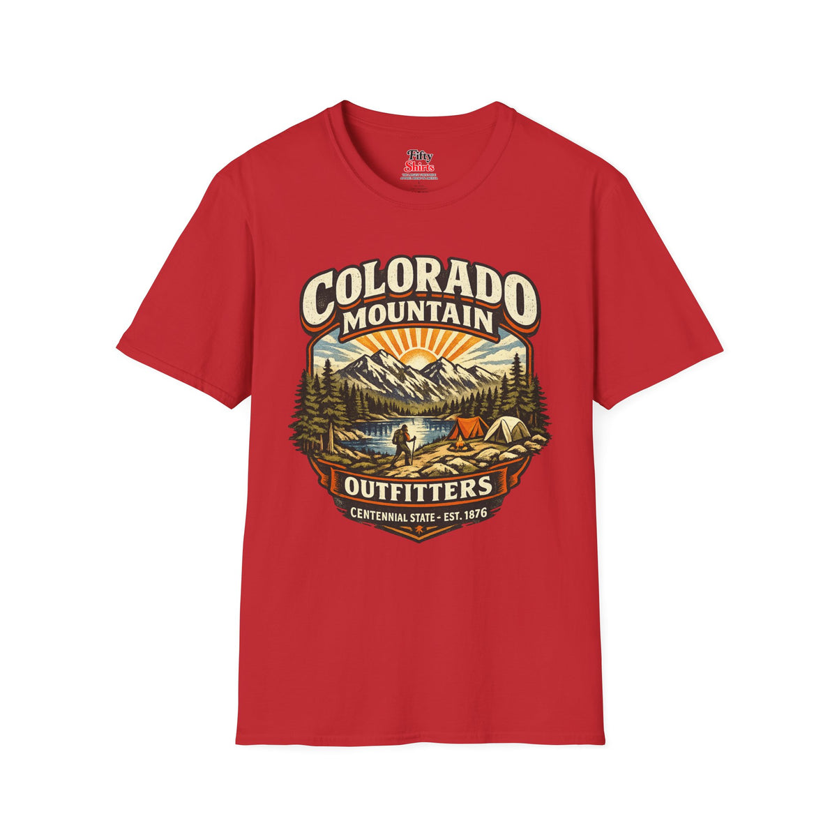 Colorado Mountain Outfitters Unisex Softstyle T Shirt State Pride Graphic Tee Collections FS03