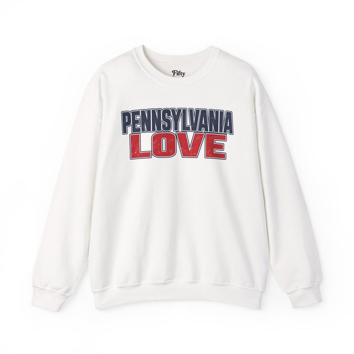 Pennsylvania Love Unisex Crewneck Sweatshirt State Name Graphic