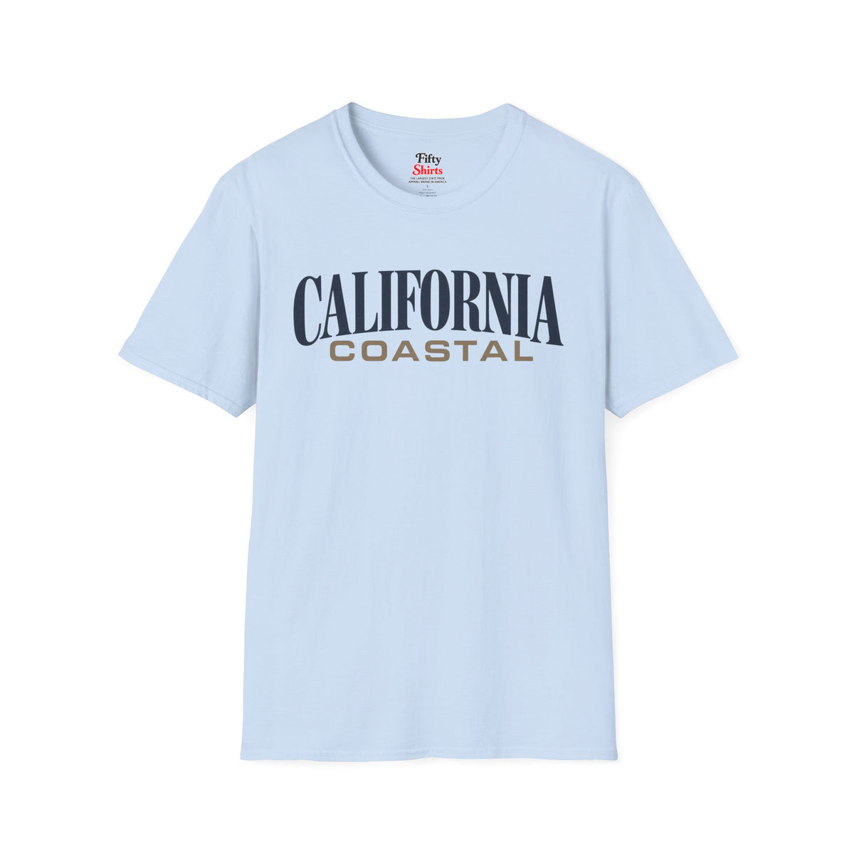 California Coastal Unisex Softstyle T Shirt State Name Graphic Tee