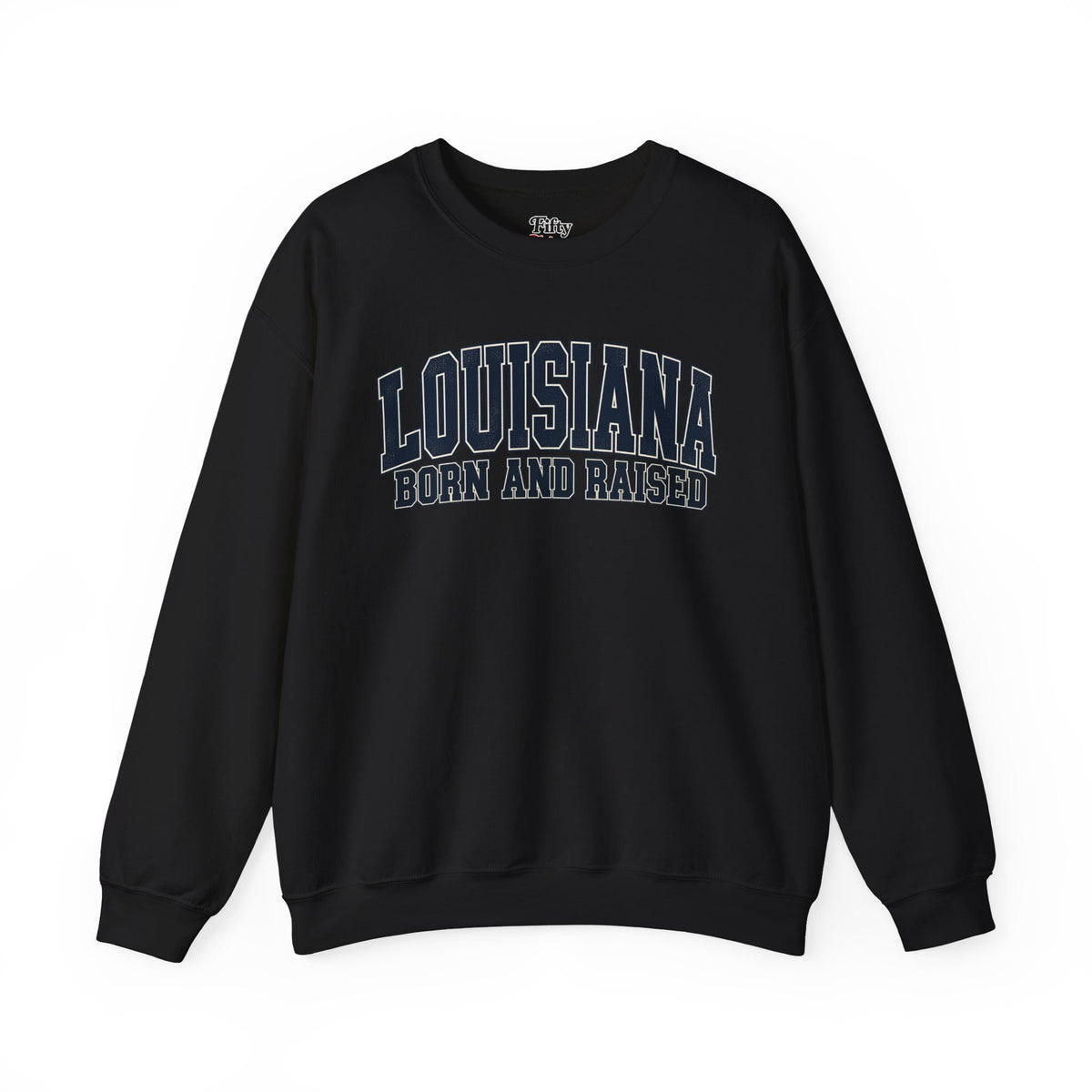 Louisiana Born and Raised Bold Athletic Unisex Sweatshirt Graphic