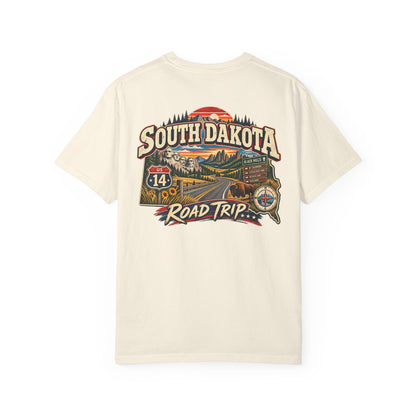 South Dakota Road Trip Unisex Comfort Color 1717 Streetwear Graphic Tee